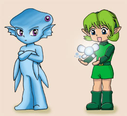 Saria and Ruto Chibis :)